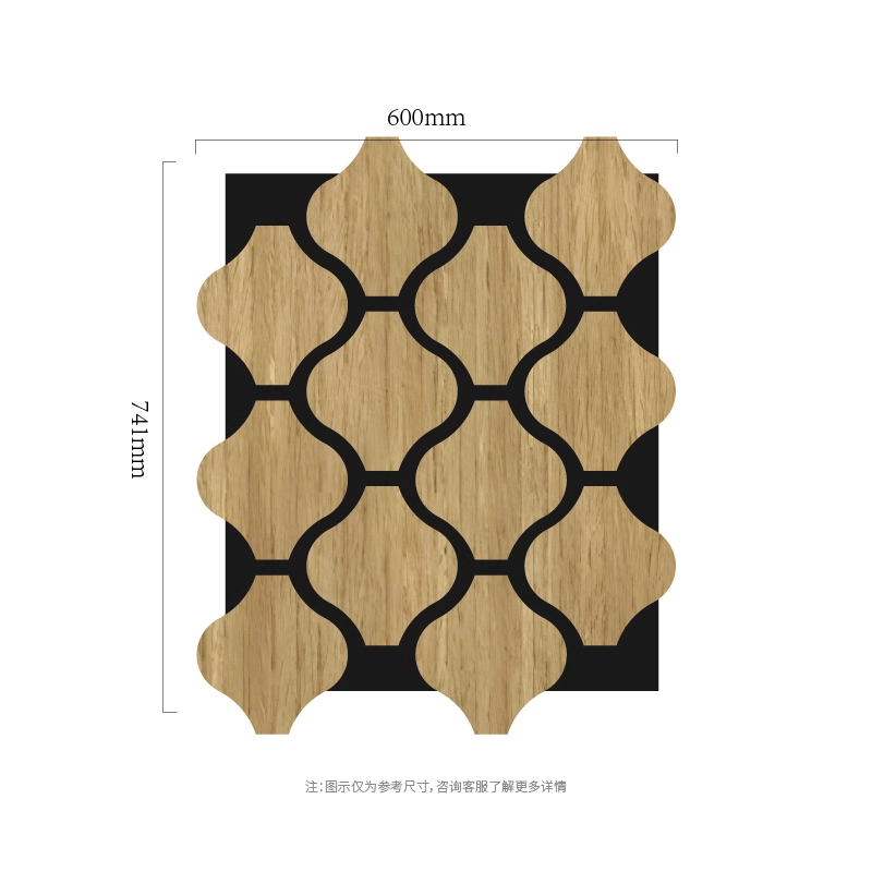 Clover Chain Modulaarne MDF-on-PET akustiline seinapaneel